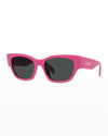 Celine Rectangle Acetate Sunglasses In Pink