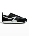 Rag & Bone Retro Runner Suede And Leather-trimmed Recycled Shell Sneakers In Black