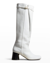 Khaite White Admiral 45 Leather Knee-high Boots