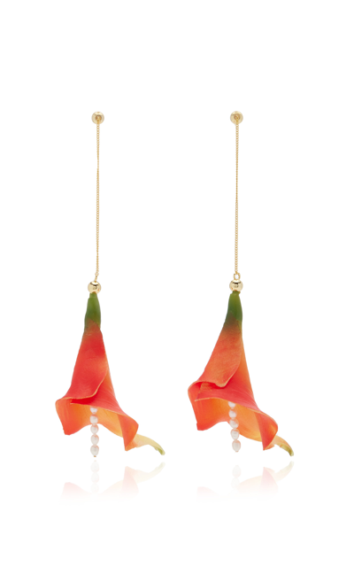Cult Gaia Women's Alaya Stone Effect Resin Earrings Pink
