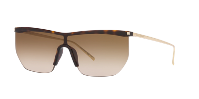 Saint Laurent Sl 519 Shield-frame Sunglasses In Gold