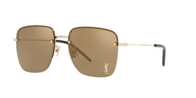 Saint Laurent Sl 312 M Sunglasses In Brown