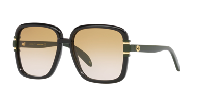 Gucci Eyewear Square Frame Sunglasses In Green