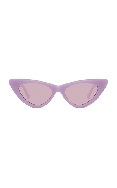 Attico Purple Linda Farrow Edition Dora Sunglasses
