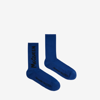 Alexander Mcqueen Blue Graffiti Socks In Electric Blue