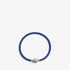 Alexander Mcqueen Rubber Cord Skull Bracelet In Electric Blue