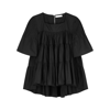 MERLETTE BRANDT BLACK TIERED COTTON TOP