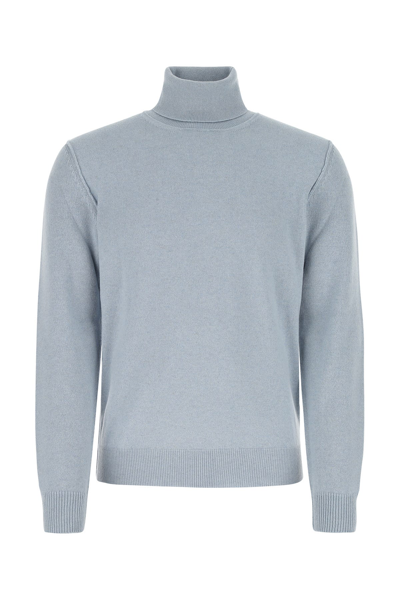 Maison Margiela Powder Blue Cashmere Jumper Lightblue  Uomo Xl In Grey