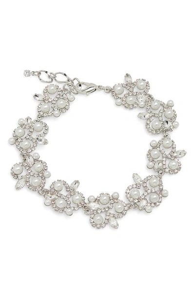 Cristabelle Crystal & Imitation Pearl Bracelet