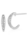 Dana Rebecca Designs Sylve Rose Graduated Diamond Huggie Hoop Earrings In White Gold