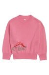 THE ROW KIDS' EMBROIDERED DINO CASHMERE SWEATER