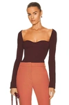 Khaite Burgundy Maddy Long Sleeve T-shirt In Merlot