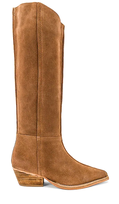 Free People Sway Low Slouch Boot In Brown
