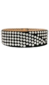 Isabel Marant Lona Studded Leather Waist Belt In Black