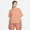 Nike Sportswear Essentials Women's Boxy T-shirt In Madder Root,white