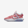 Nike Air Zoom Crossover Big Kids' Basketball Shoes In Pink Salt,doll,pure Platinum,white