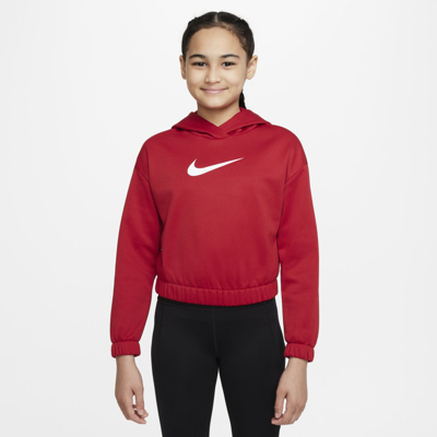 Nike Therma-fit Big Kids' (girls') Pullover Hoodie In Red