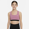Nike Swoosh Big Kids' (girls') Sports Bra In Pink