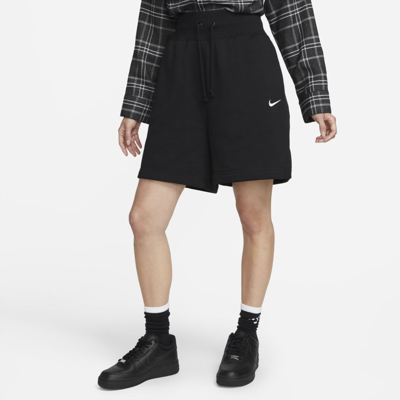 Nike Women's  Sportswear Phoenix Fleece High-waisted Loose-fit Shorts In Black