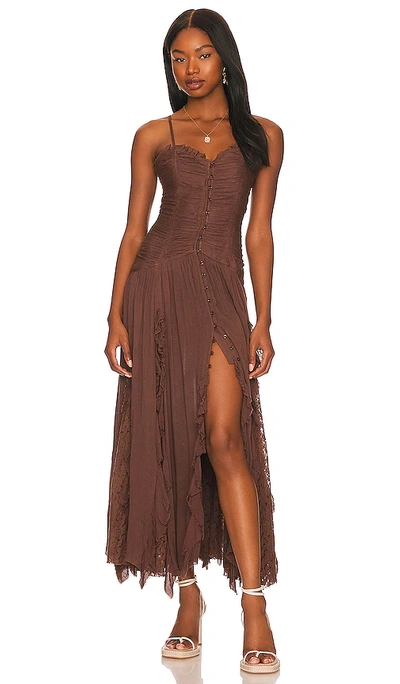 Free People X Revolve Fleur Maxi Dress In Chocolate ModeSens
