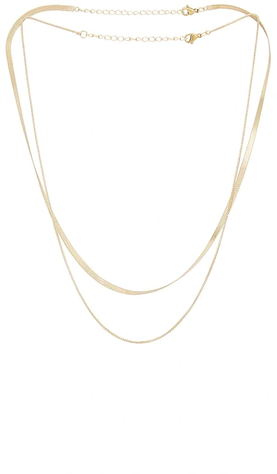 Amber Sceats X Revolve Keep It Simple Layered Necklace In Metallic Gold