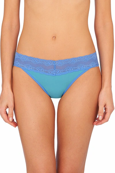 Natori Bliss Perfection One-size Thong In Lake/pool Blue