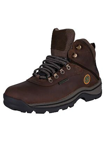 Pre-owned Timberland Men's White Ledge Waterproof Leather Mid Hiker Boots, Brown
