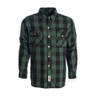 Pre-owned West Coast Choppers Dominator Riding Flannel Shirt Green / Black Ce Approved