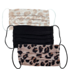 Kitsch Cotton Face Mask 3 Piece Set (various Colours) - Leopard In Leopard
