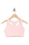 Nike Swoosh Racerback Sports Bra In 611 Atmosphere