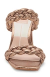 Dolce Vita Paily Braided Heeled Sandal In Bronze Metallic Stella Suede