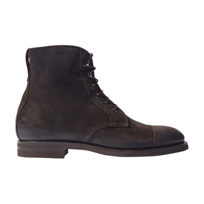 Scarosso Paolo Boots In Dark Brown Suede