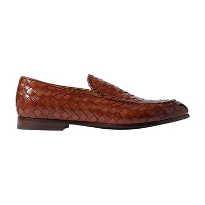 Scarosso Vittorio Interwoven Loafers In Cognac - Calf