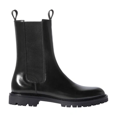 Scarosso Wooster Boots In Black Brushed Calf