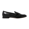 Scarosso Virginia Leather Loafers In Black Calf Leather