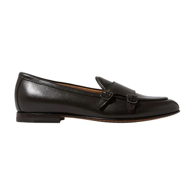 Scarosso Virginia Leather Loafers In Brown - Calf Leather