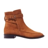 Scarosso Kelly Buckled Boots In Chestnut Suede