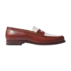 Scarosso Havana Colour Block Loafers In Cognac Calf
