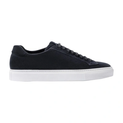 Scarosso Ugo Low-top Sneakers In Blue Suede
