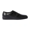 Scarosso Monk Strap Sneakers In Black Black Calf