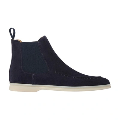 Scarosso Eugenio Boots In Blue Suede
