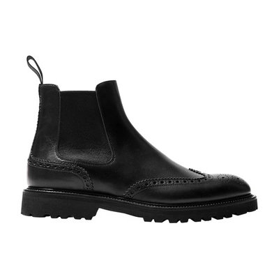 Scarosso Keith Boots In Black Calf