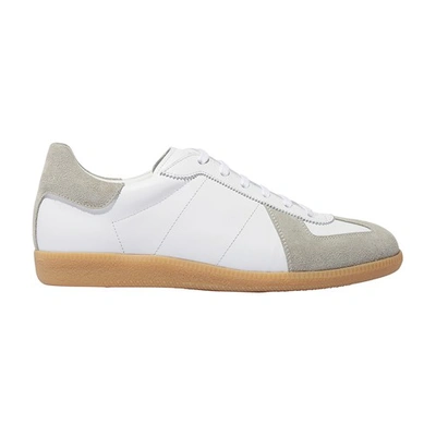 Scarosso Hans Leather Trainers In White Calf
