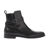 Scarosso Lara Buckled Ankle Boots In Black Calf