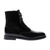 Scarosso Eva Lace-up Boots In Black Calf