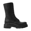 Scarosso Cara Lace-up Boots In Black Calf