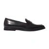 Scarosso Monica Leather Loafers In Black Calf