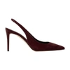 Scarosso X Brian Atwood Sutton Slingback Pumps In Burgundy Suede