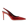 Scarosso X Brian Atwood Sutton Slingback Pumps In Red Elaphe