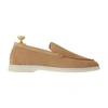 Scarosso Ludoviva Suede Loafers In Beige Suede